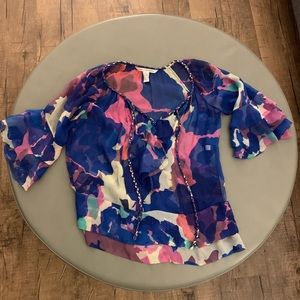 DVF silk blouse // size 2